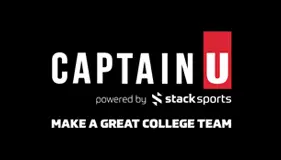 CaptainU colored logo with black background